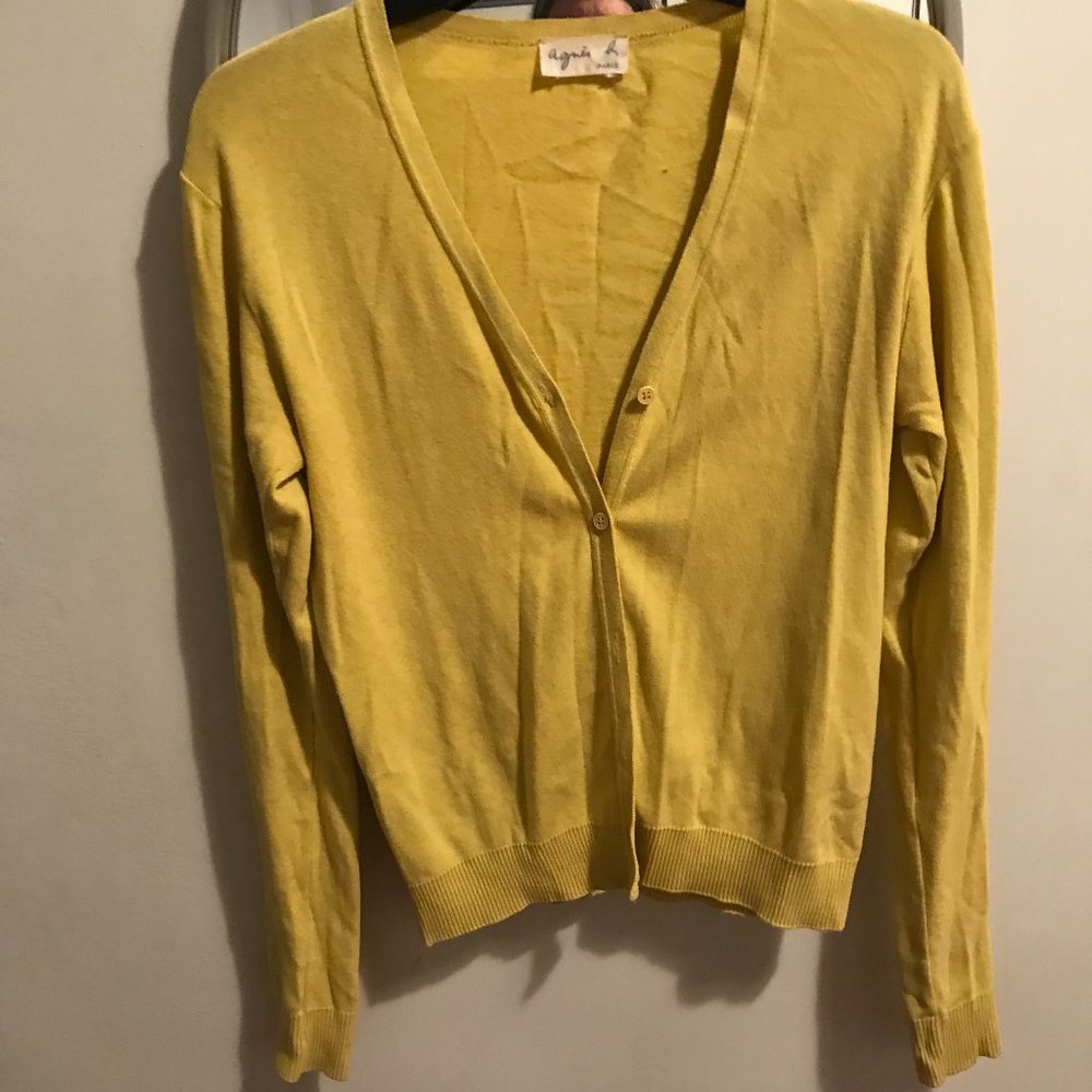 Agnes B Yellow Cardigan